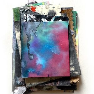 Junk Journal Pack  15+ Hand painted Pieces, Great for scrapbooking, collage